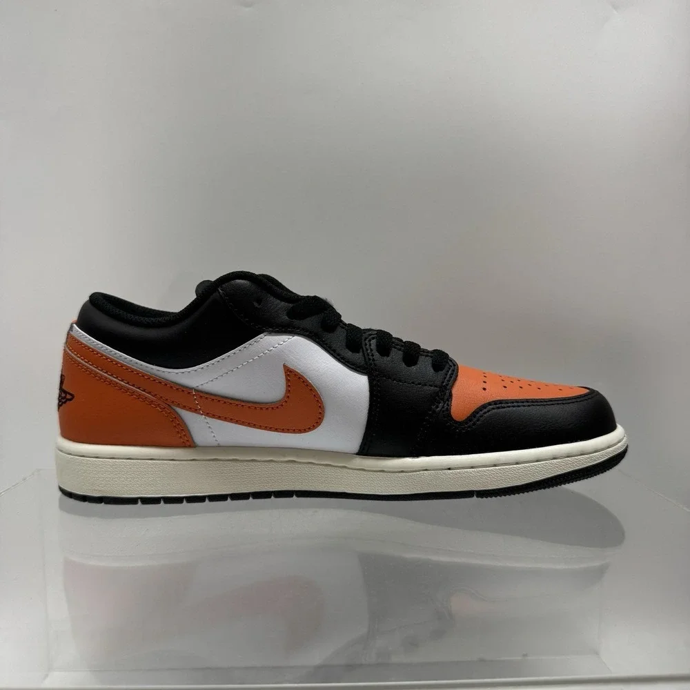 NEW Air Jordan 1 Low Shattered Backboard Black Orange 553558-081 Men's Size 10